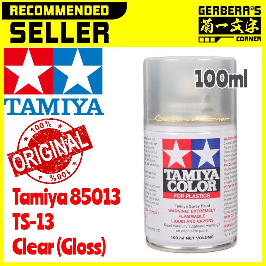 Jual Tamiya TS13 Clear Gloss 85013 Spray Can Top Coat Gloss Gundam