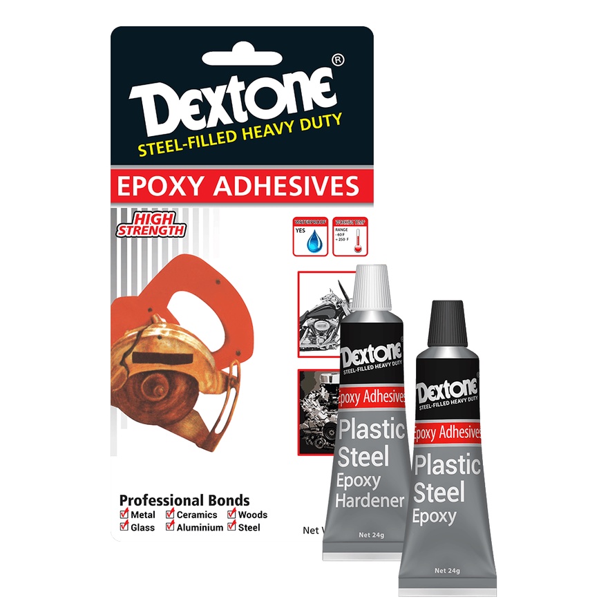 Jual Lem DEXTONE Epoxy Steel Standard 2 jam Perekat Besi Kayu Kaca