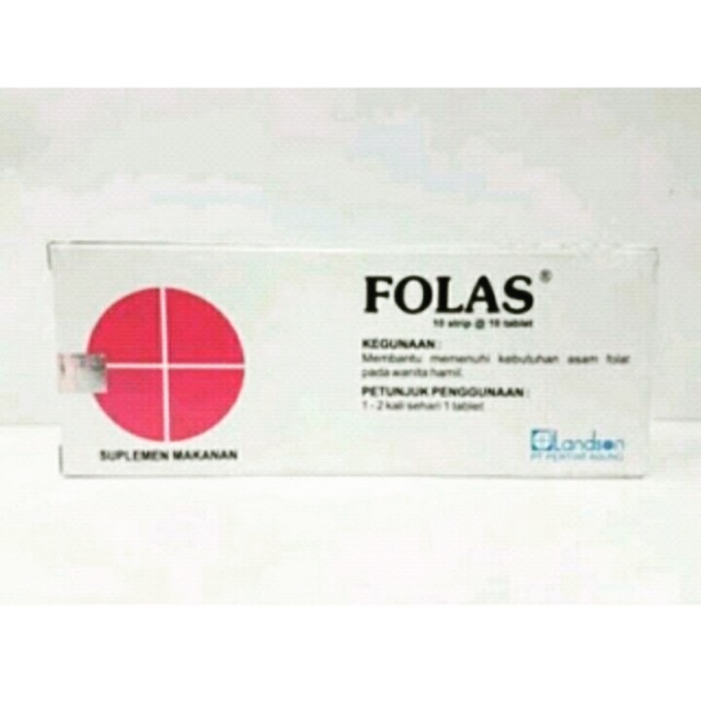 Jual FOLAS 400 BOX ISI 100 suplemen asam folat | Shopee Indonesia