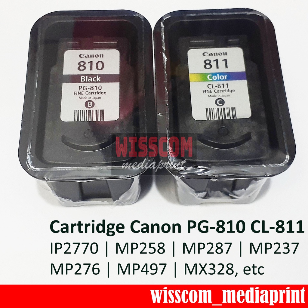 Jual Cartridge Canon PG810 CL811 IP2770 MP258 MP237 MP287 Siap Pakai