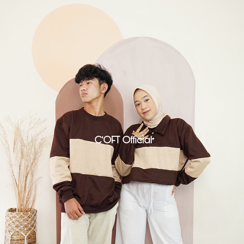 Jual C OFT Official Couple Blaster Sweater Kombinasi 2pcs Sepasang