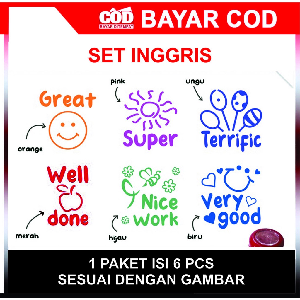 Jual Stempel Penilaian Reward Guru TK / Paud / Anak / SD | Shopee Indonesia