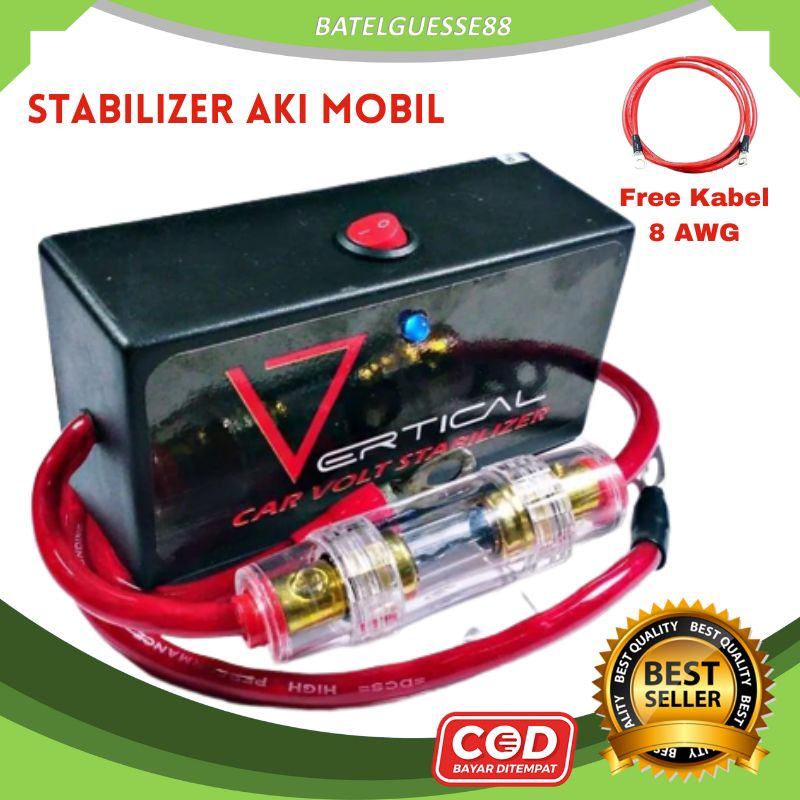 Jual (B88) Stabilizer Aki Mobil Vertical + Sekring Tabung 60A Free ...