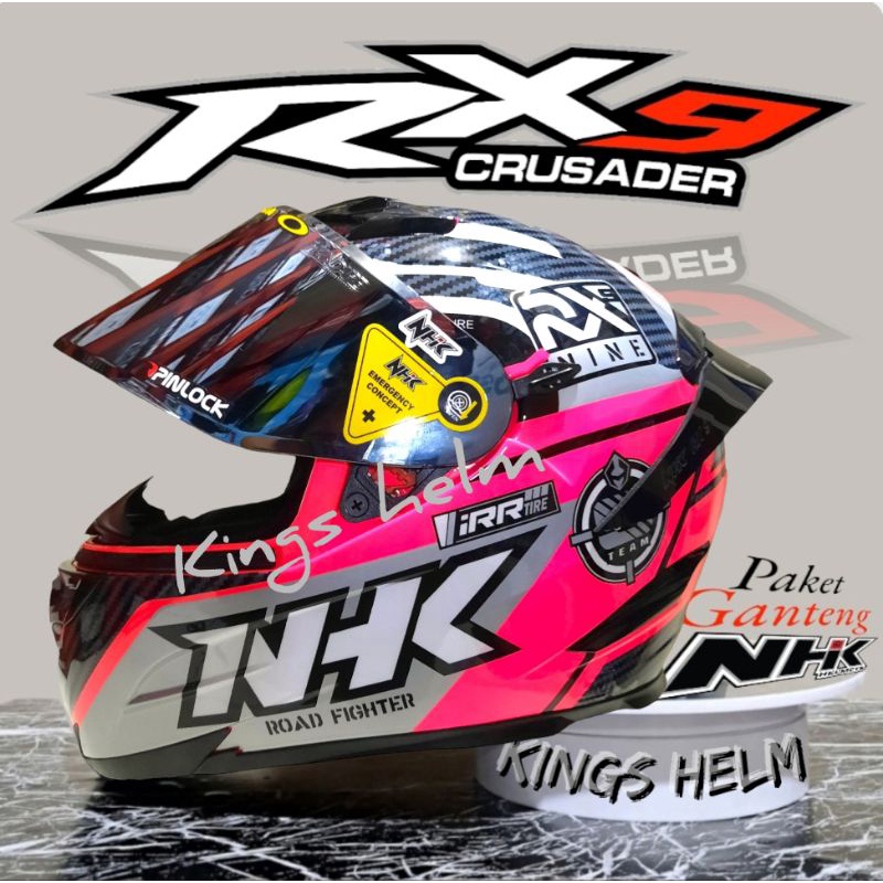 HELM NHK RX9 RACER PINK PAKET GANTENG