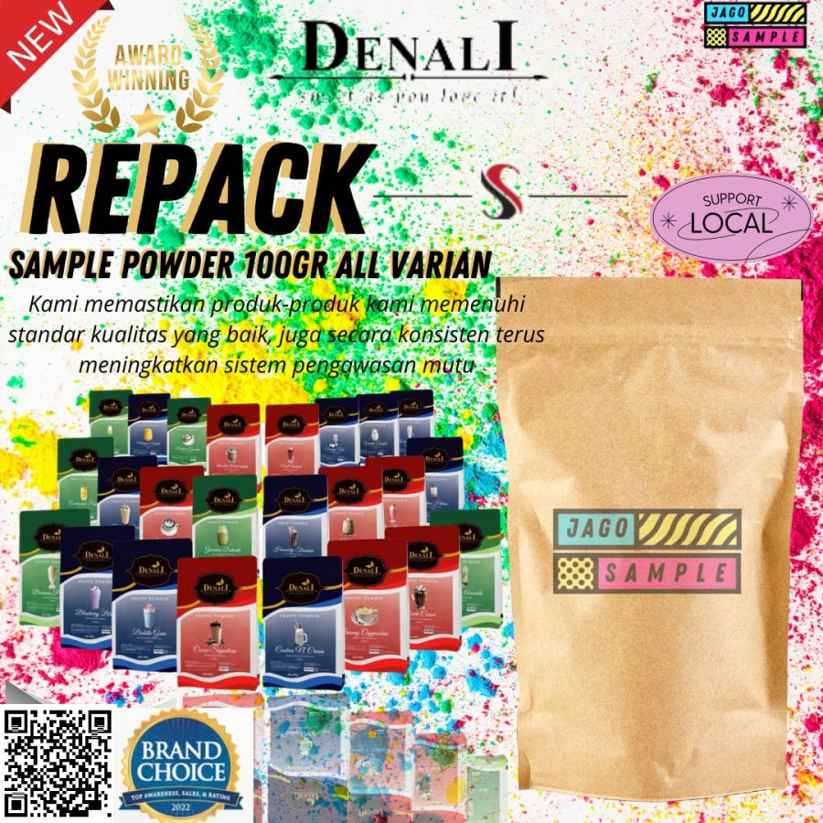 Jual Sample Denali Powder All Variant 100Gr (Repack) | Shopee Indonesia