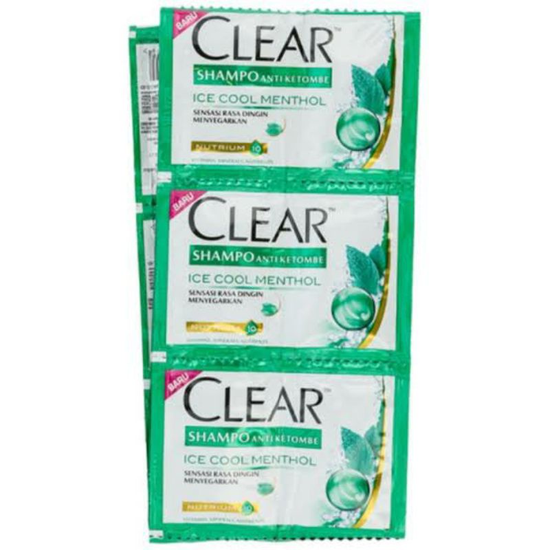 Jual Shampo CLEAR Rentengan isi 12sachet / Clear shampoo saset renceng ...