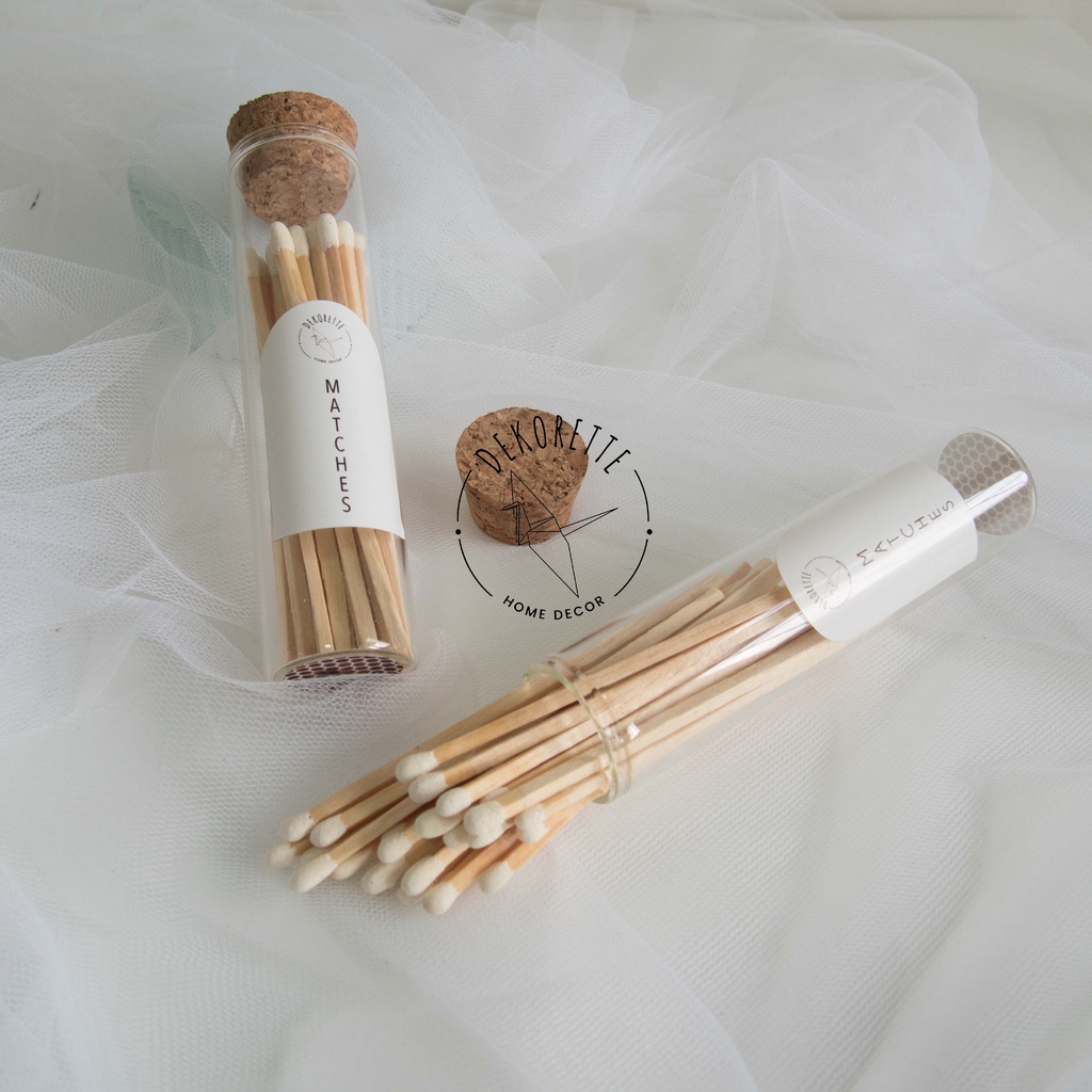 Jual DEKORETTE Korek api kayu aesthetic /Woodenstick / korek api kayu warna/ korek api kayu