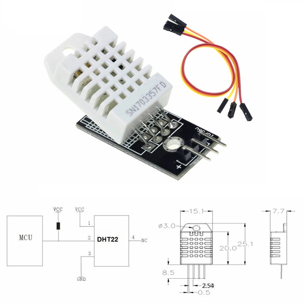 Jual [HAEBOT] Module Sensor DHT22 Suhu Kelembaban Digital DHT 22 ...