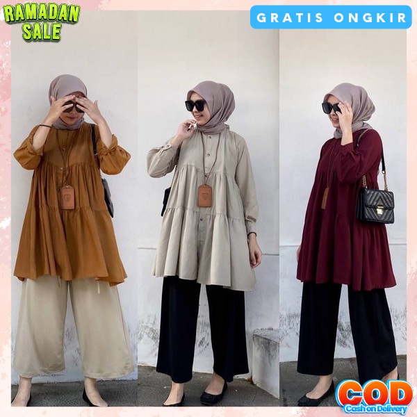 Jual Tunik Remaja Wanita Dress Model Terbaru Baj Tuniq Kerja Kantor