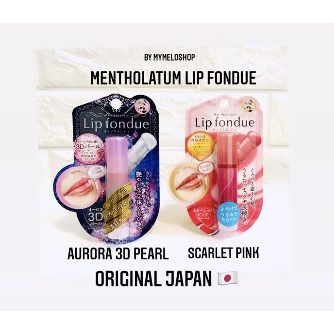 Jual MENTHOLATUM LIP FONDUE AURORA 3D PEARL SCARLET PINK ORIGINAL