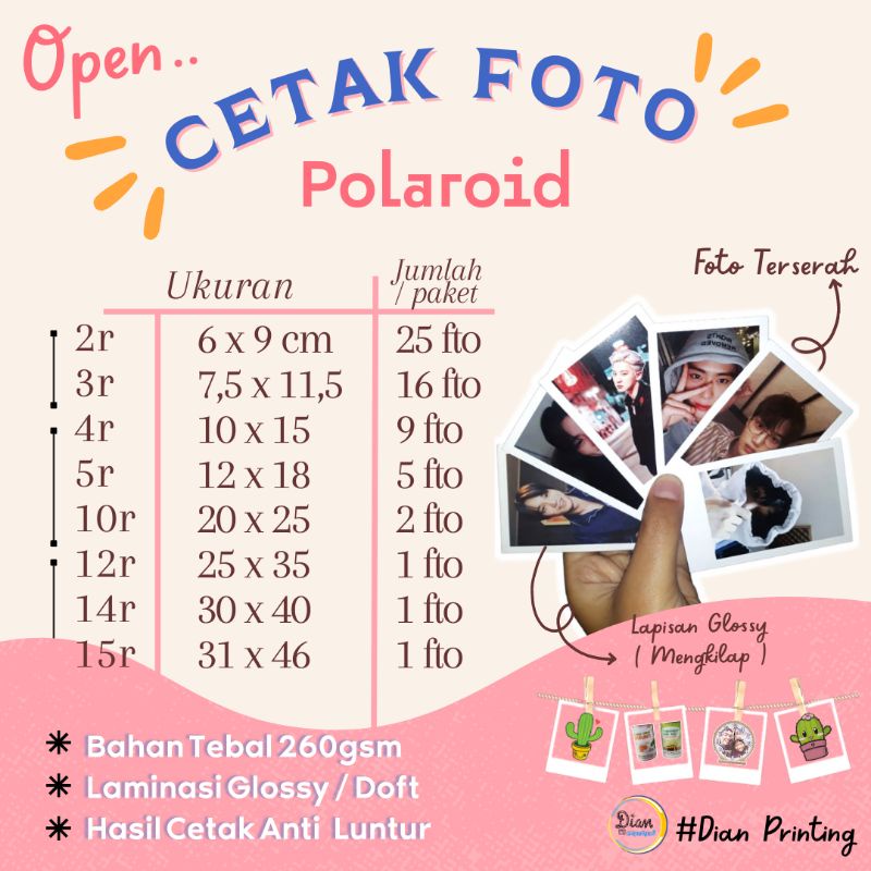 Jual Cetak Foto Polaroid | Shopee Indonesia