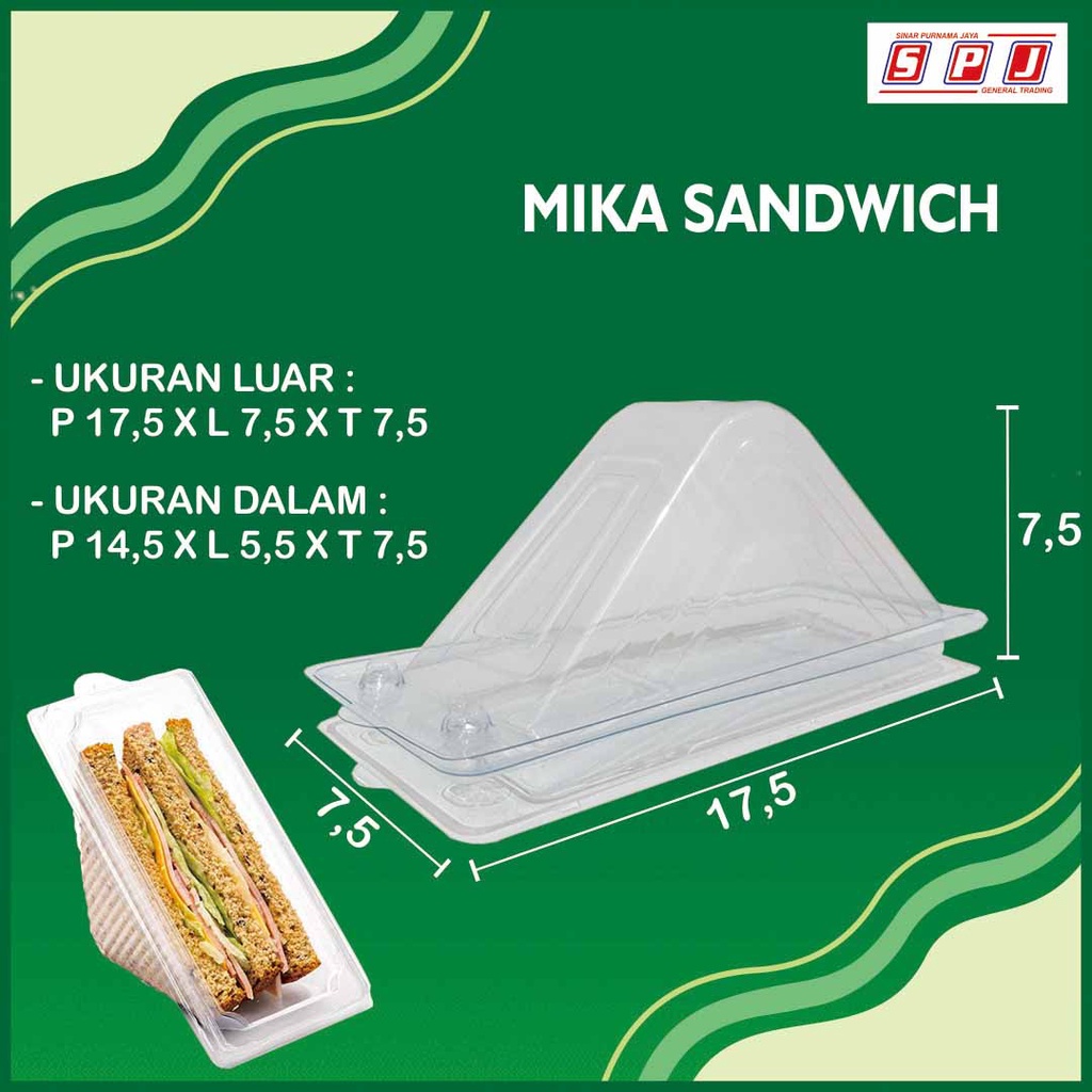 Jual Mika Segitiga Tray Sandwich Isi Pcs Shopee Indonesia