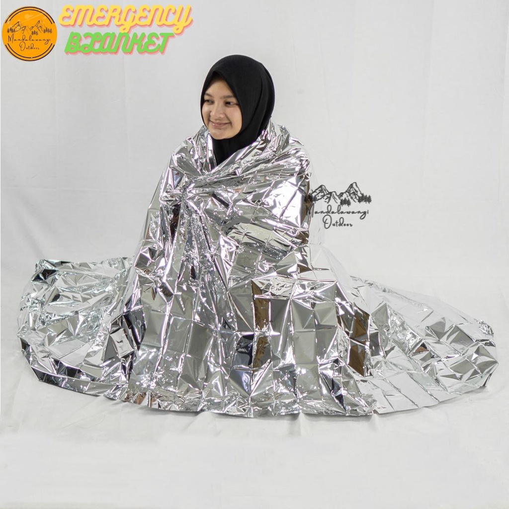 Jual THERMAL ALUMINIUM BLANKET 160 X 210 CM EMERGENCY BLANKET ALUMINIUM