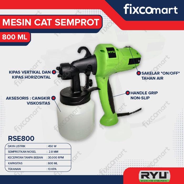 Jual Ryu Mesin Cat Semprot Elektrik Spray Gun Electric Ryu Rse