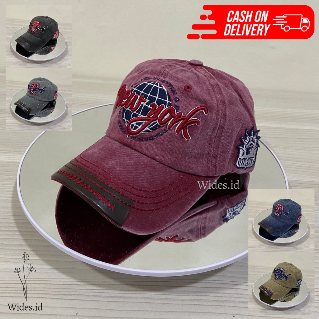 Jual Baseball Cap Topi Motif New York [TOP093] | Shopee Indonesia