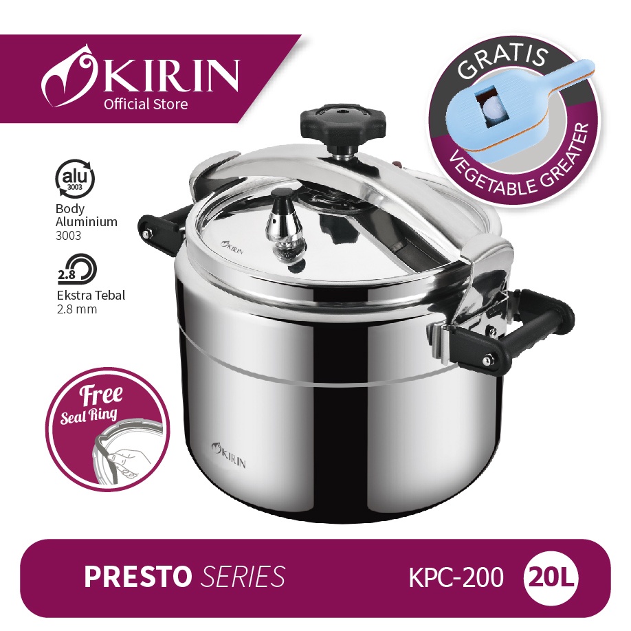 Jual KIRIN PRESSURE COOKER 20 LITER KPC200 Panci Presto Shopee Indonesia