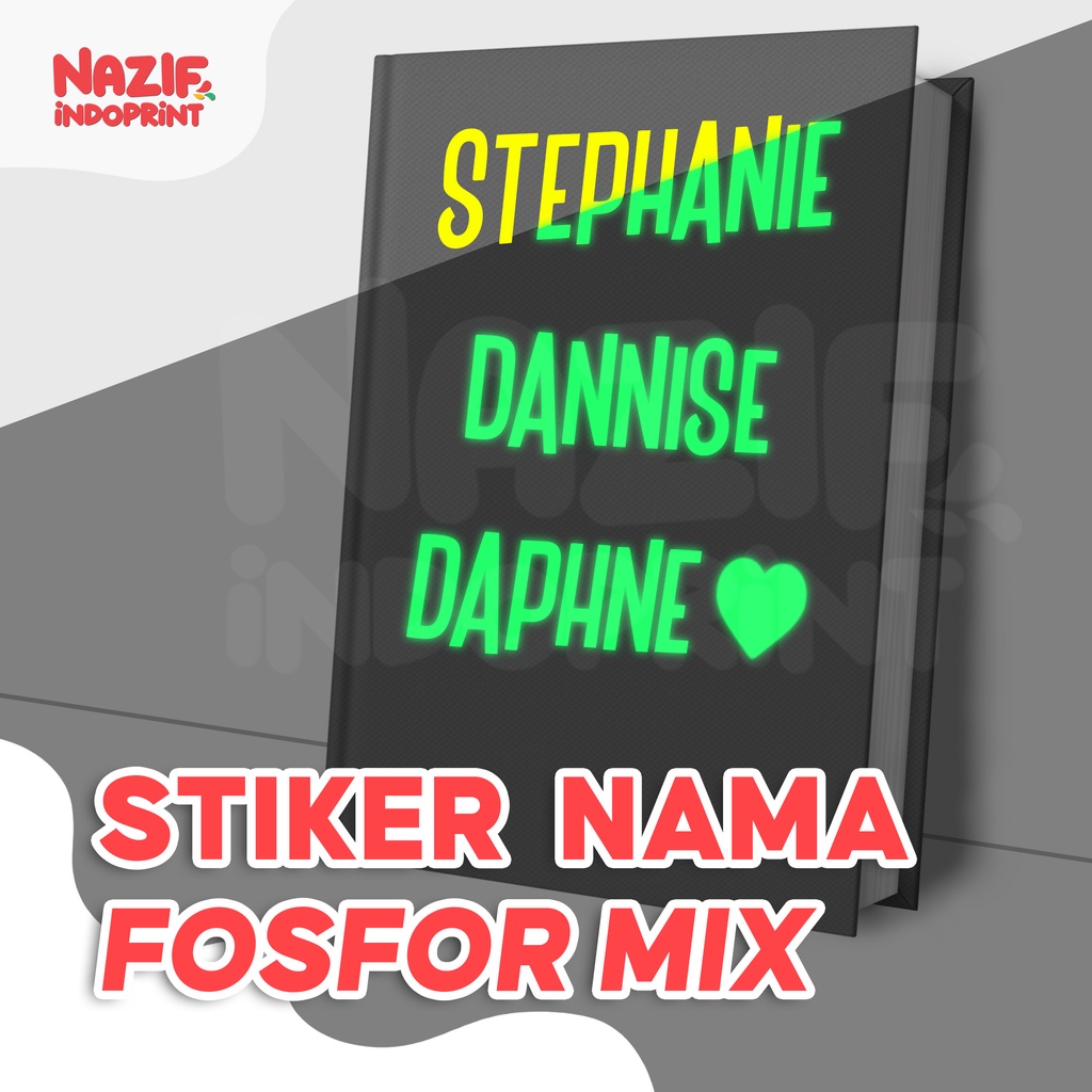 Jual Sticker Fosfor [Mix Nama] Glow In The Dark (Nyala dalam Gelap ...