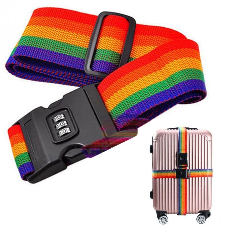 Jual Sabuk Koper Luggage Strap Belt Travel Rainbow Tali Koper Pengaman ...