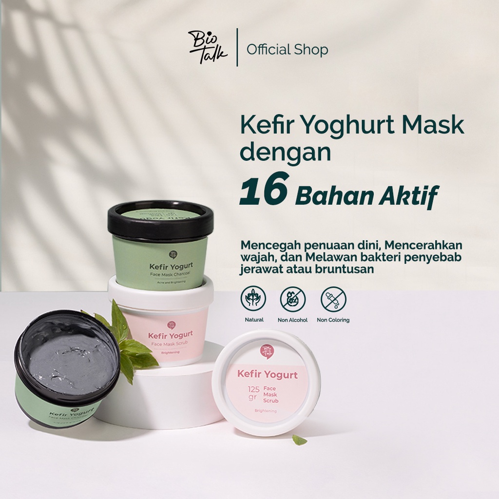 Jual Bio Talk Kefir Yogurt Probiotic Face Mask Shopee Indonesia