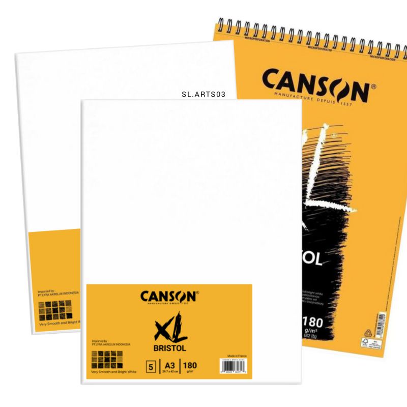 Jual Kertas Canson Bristol Xl 180g M A3 29 7 X 42cm Shopee Indonesia