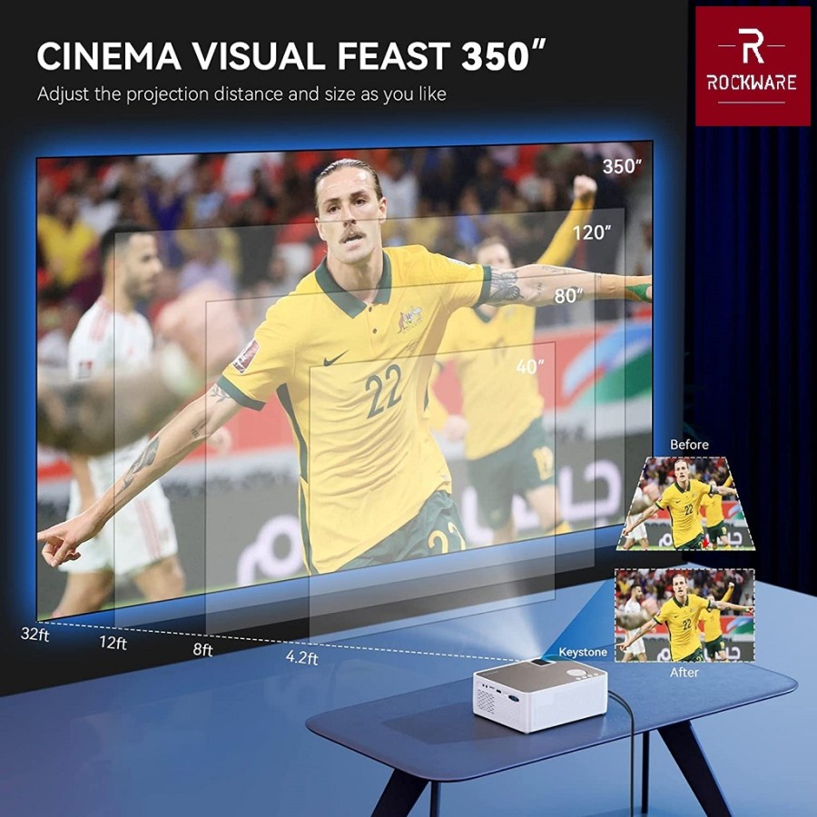 Jual Q9 Projector Wifi Same Screen Mirroring - Proyektor 220 ANSI ...