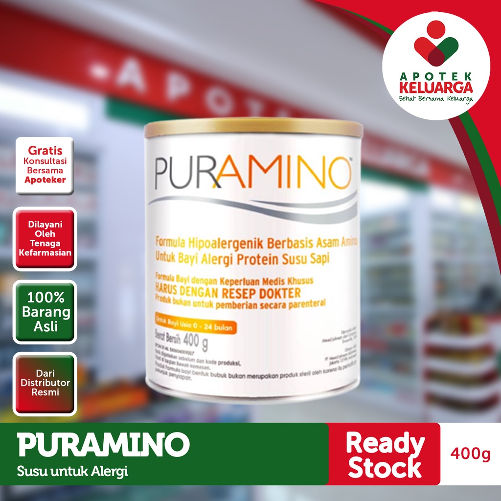 Jual Puramino 0-24 Bulan 400 gram #Susu untuk bayi Alergi Susu Sapi