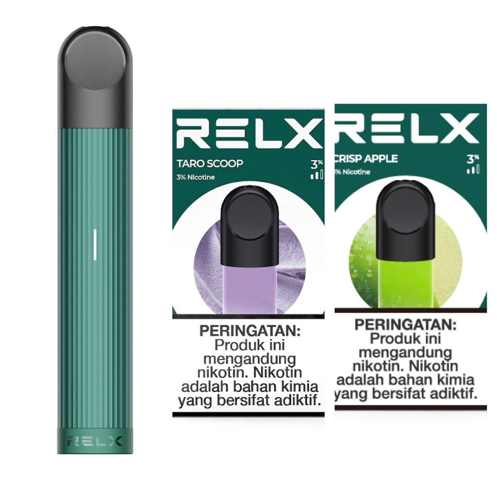 Jual RELX ESSENTIAL HIJAU DAN 2 POD COTTON | Shopee Indonesia