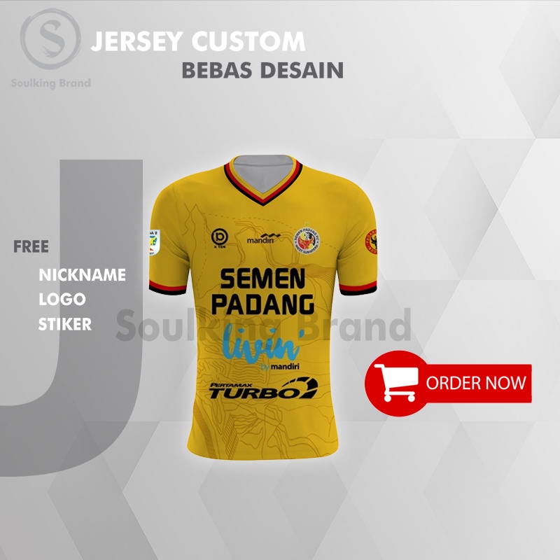 Jual Jersey Bola Semen Padang Fc Free Nickname Custom Terbaru