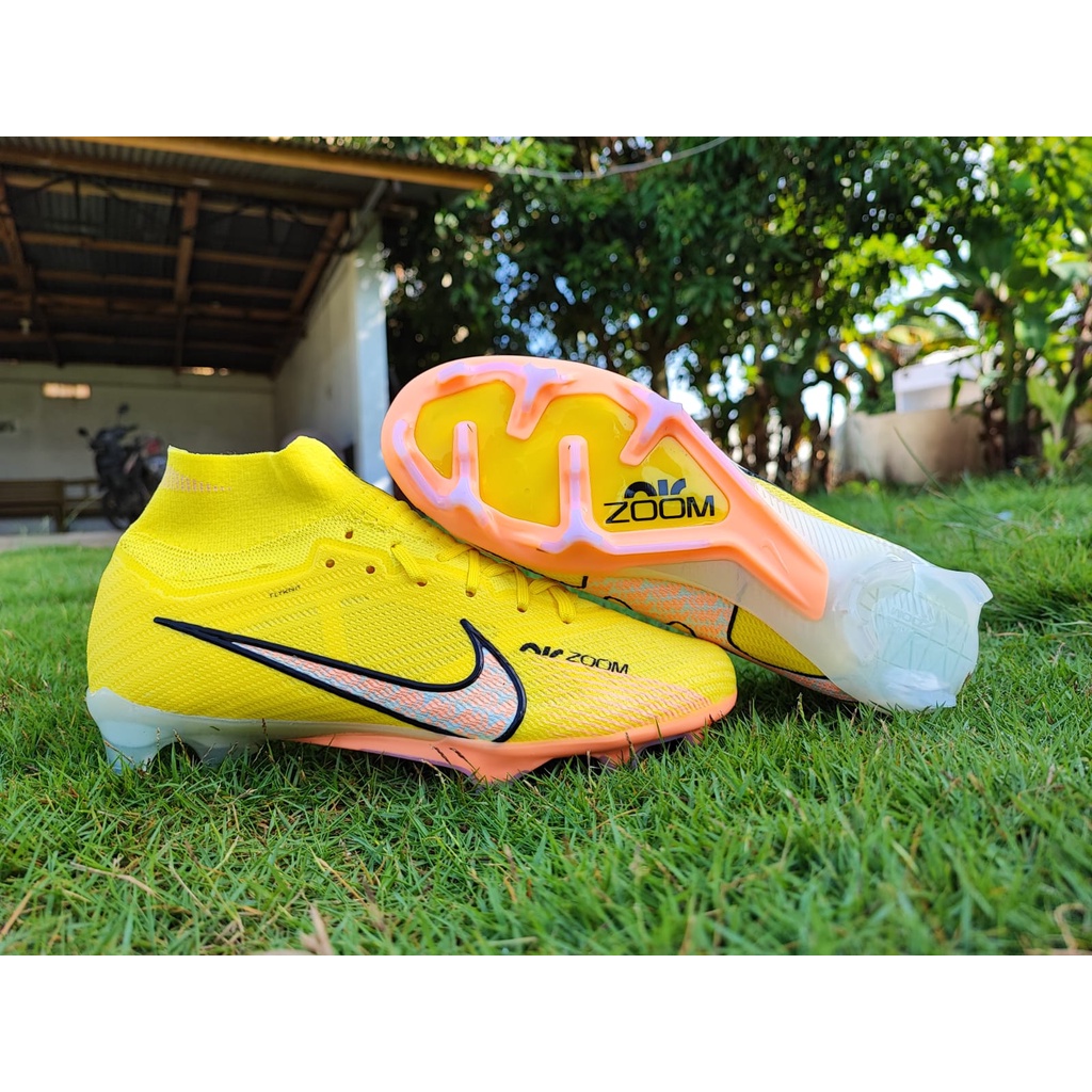 Nike Mercurial Air Zoom Vapor 15 Academy TF Cleats Yellow Men Size 8  DJ5635-780