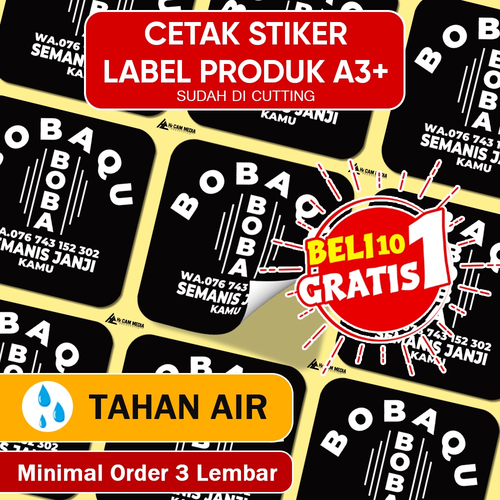 Jual Cetak Stiker Label Produk Kemasan Stiker Makanan Stiker Lembaran A3 Shopee Indonesia 3111