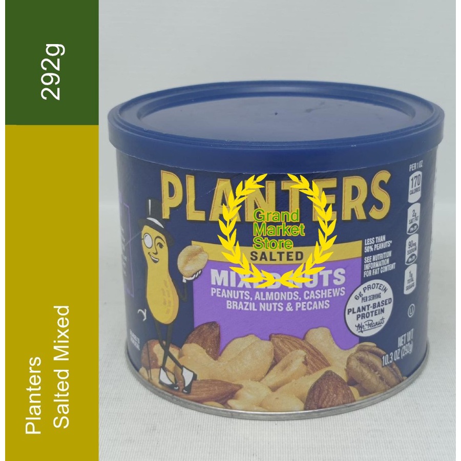 Jual Planters Salted Mixed Nuts Brazil Nuts & Pecans 292gr Kacang