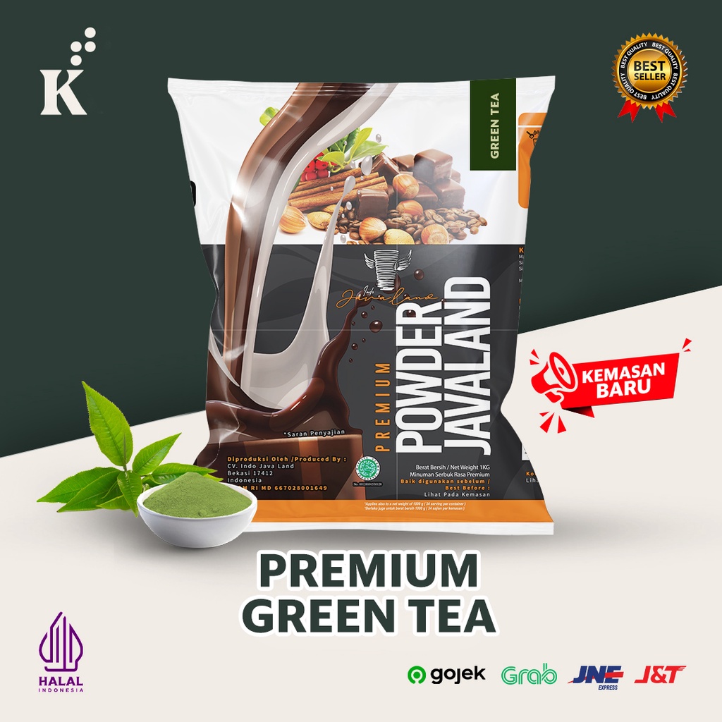 Jual Powder Premium Green Tea Bubuk Minuman Bubble Drink Javaland 1 kg ...
