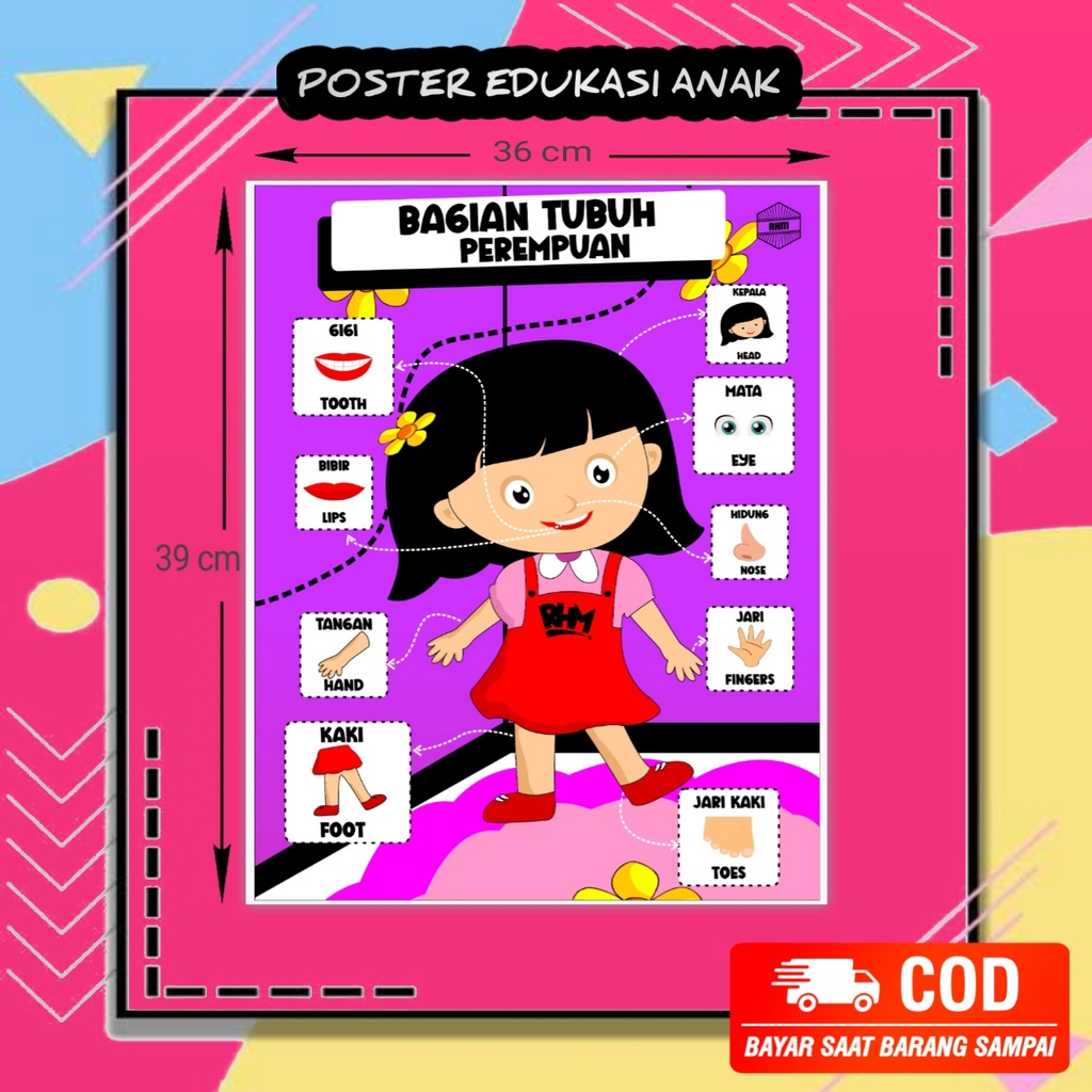 Jual Poster / Poster Edukasi Anak / Mainan Edukatif / Poster Dinding ...