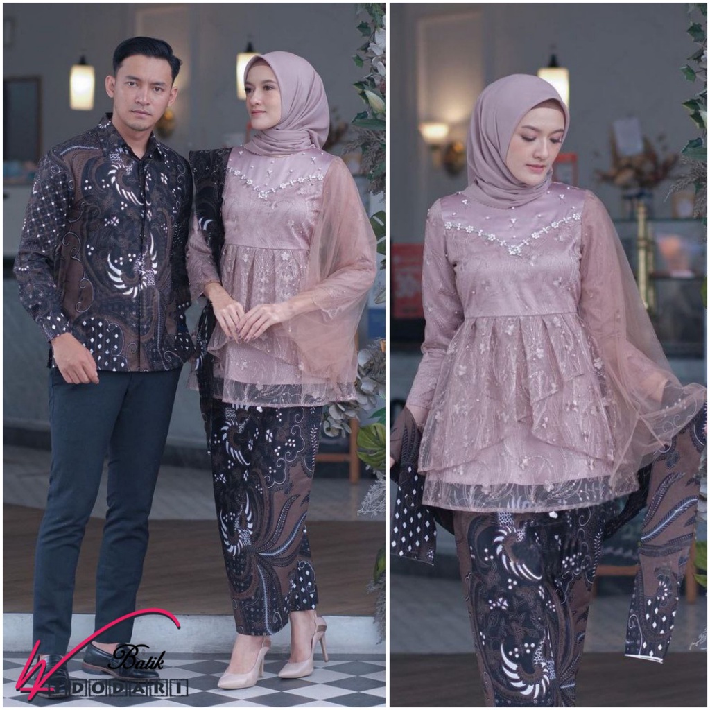 Jual Couple Kebaya Modern Baju Wisuda Tunangan Lamaran Terbaru Mecca Series Baju Batik Brokat