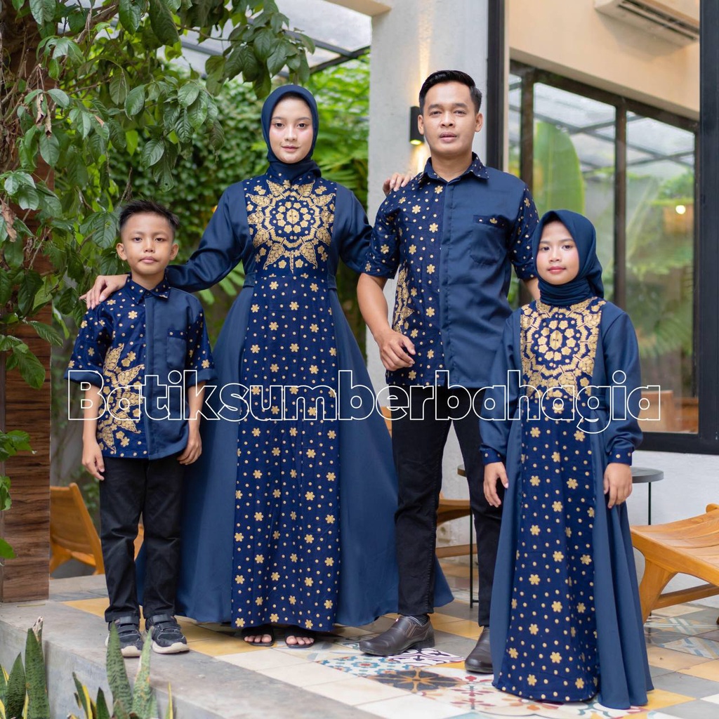 Jual Baju couple keluarga sarimbit 2024 Terbaru gamis couple busui baju