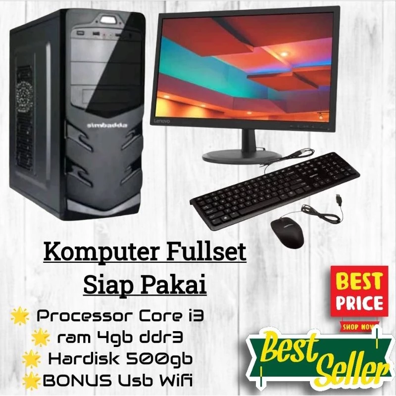 PC cpu Komputer core i5 core i3 core i7 Fullset siap pakai termurah