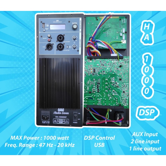 Jual Mesin Speaker Aktif / Power Kit Aktif Audioseven Dsp Ha1000 Dsp ...