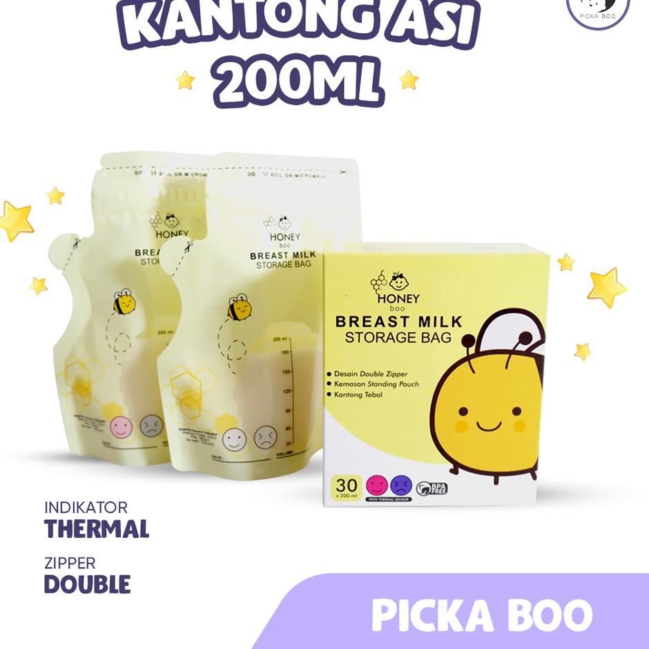 Jual PICKA BOO Kantong Asi Breast Milk Storage 200 ML isi 30 Ada ...