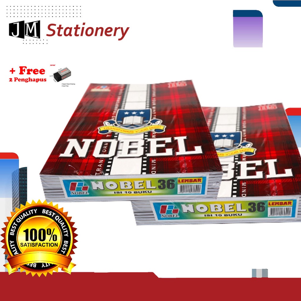 Jual BUKU TULIS NOBEL 36 LEMBAR ISI 10 BUKU MURAH | Shopee Indonesia