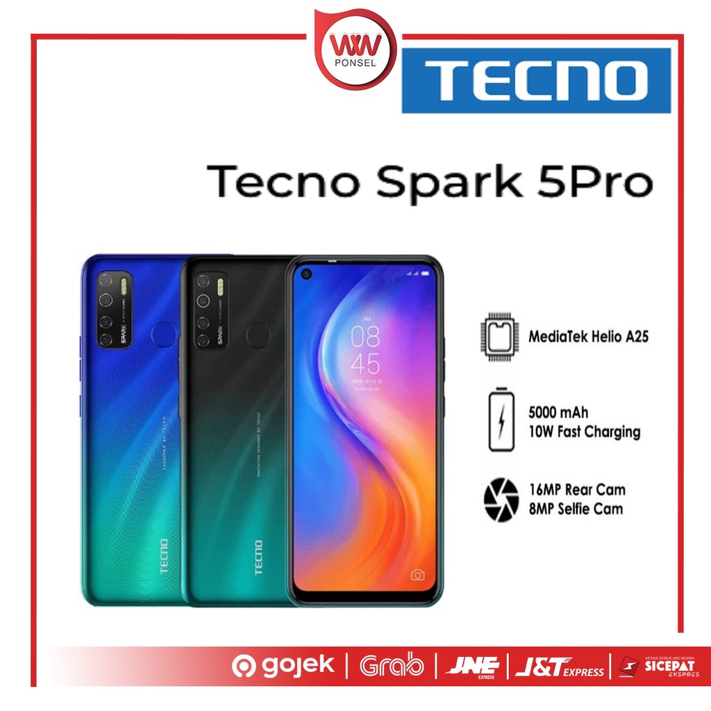 Jual Hp Tecno Spark 5 Pro Ram 4GB Internal 64GB Garansi Resmi | Shopee ...