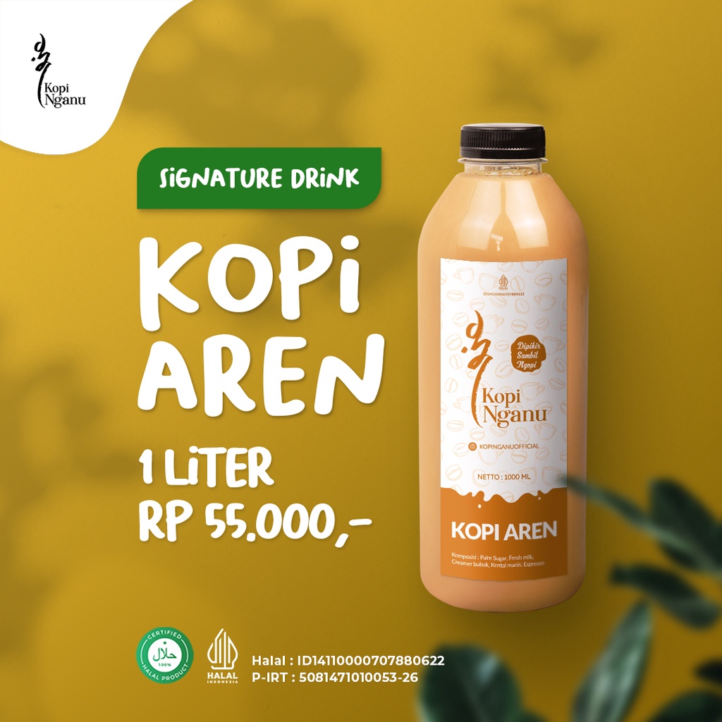 Jual Kopi Aren 1 Liter Minuman Kopi Botol Shopee Indonesia 0169
