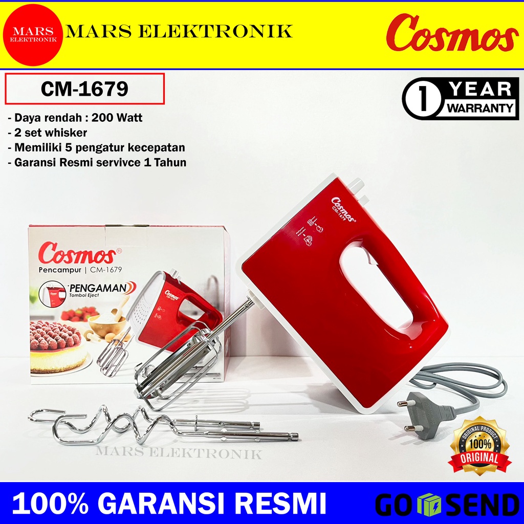 Jual HAND MIXER COSMOS CM1679 5 SPEED MIXER TANGAN CM 1679