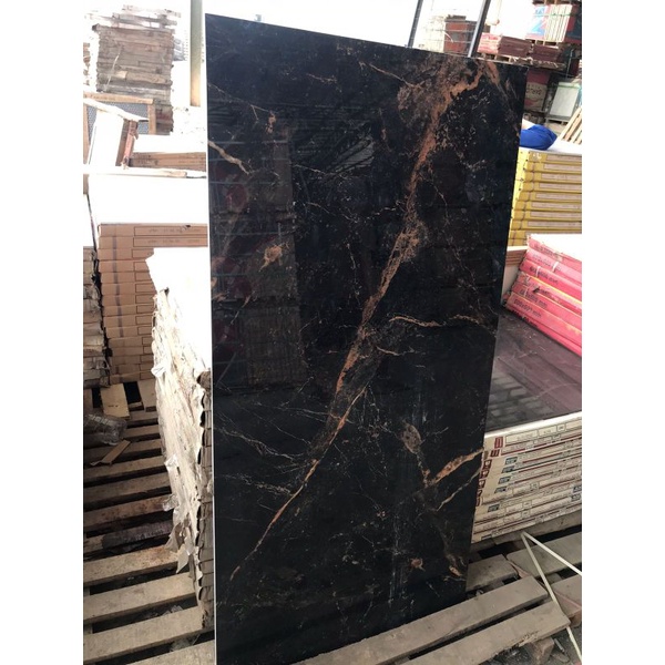 Jual Granit Lantai 60x120 Kw1 Golf Gress Solar Black Glossy Motif Marble Shopee Indonesia