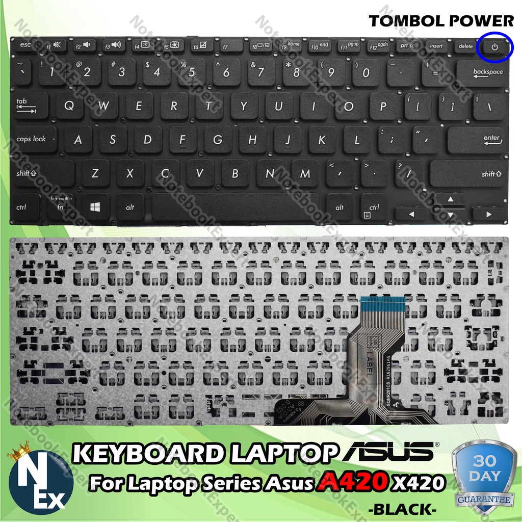 Jual KEYBOARD ASUS A420 X420 BLACK | Shopee Indonesia