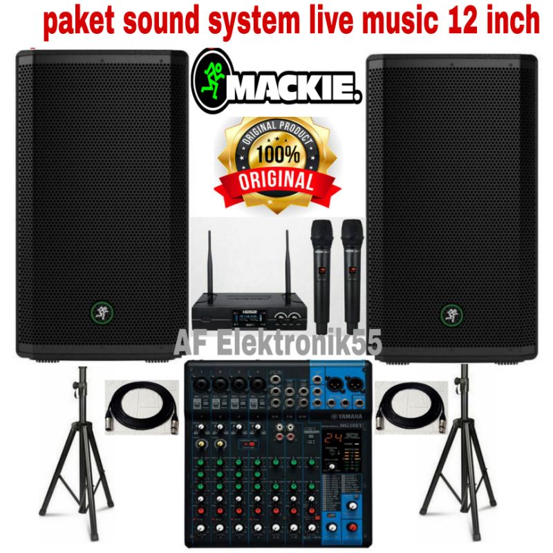 Jual Paket Sound System Mackie 12 Inch + Mixer Yamaha Original | Shopee ...