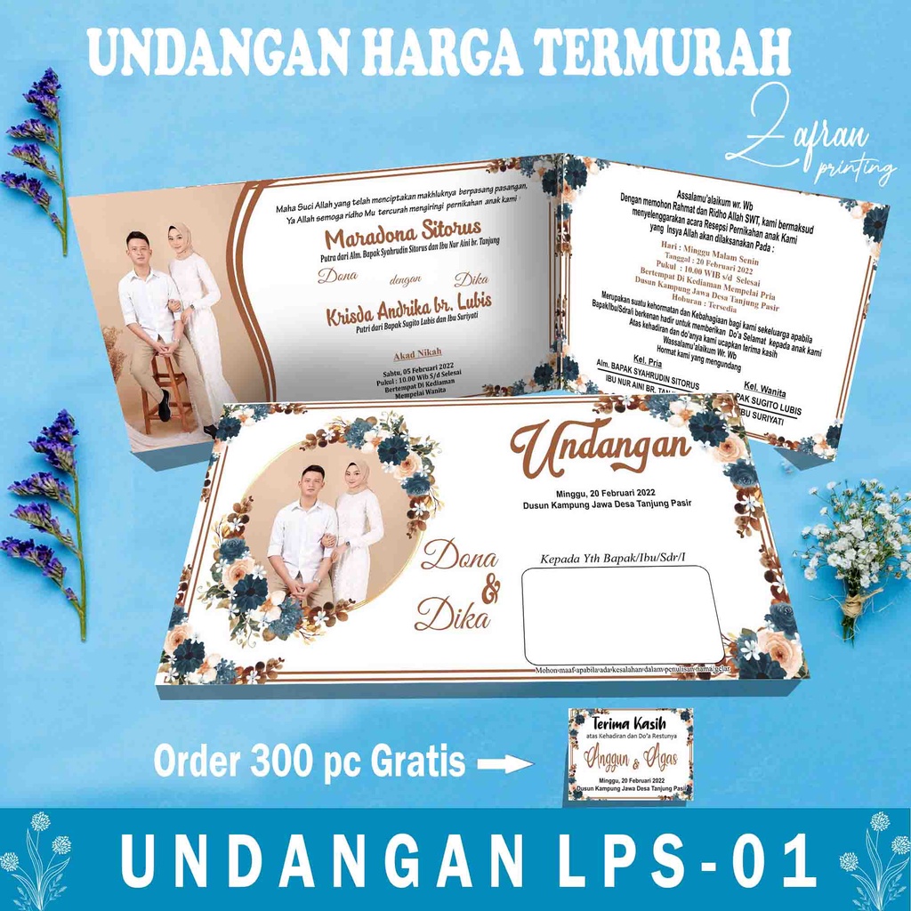 Undangan Pernikahan Murah Pakai Photo