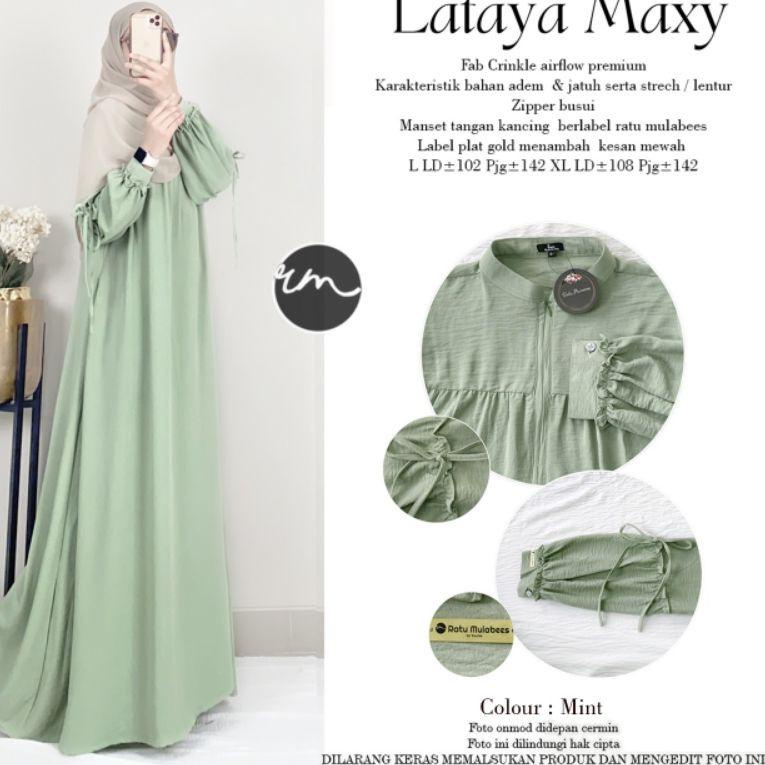 Jual HARGA BERSAHABAT Lataya Maxy Gamis Terlaris by Ratu Mulabees New