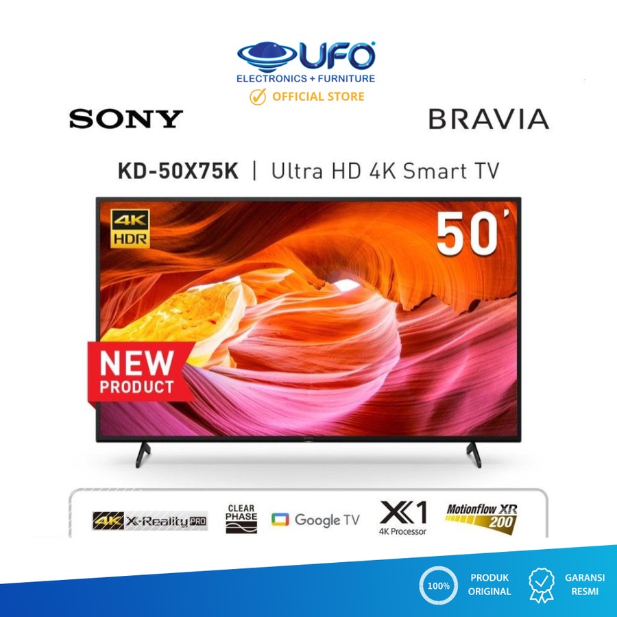Jual SONY KD50X75K LED 4K HDR SMART GOOGLE TV 50 INCH Shopee Indonesia