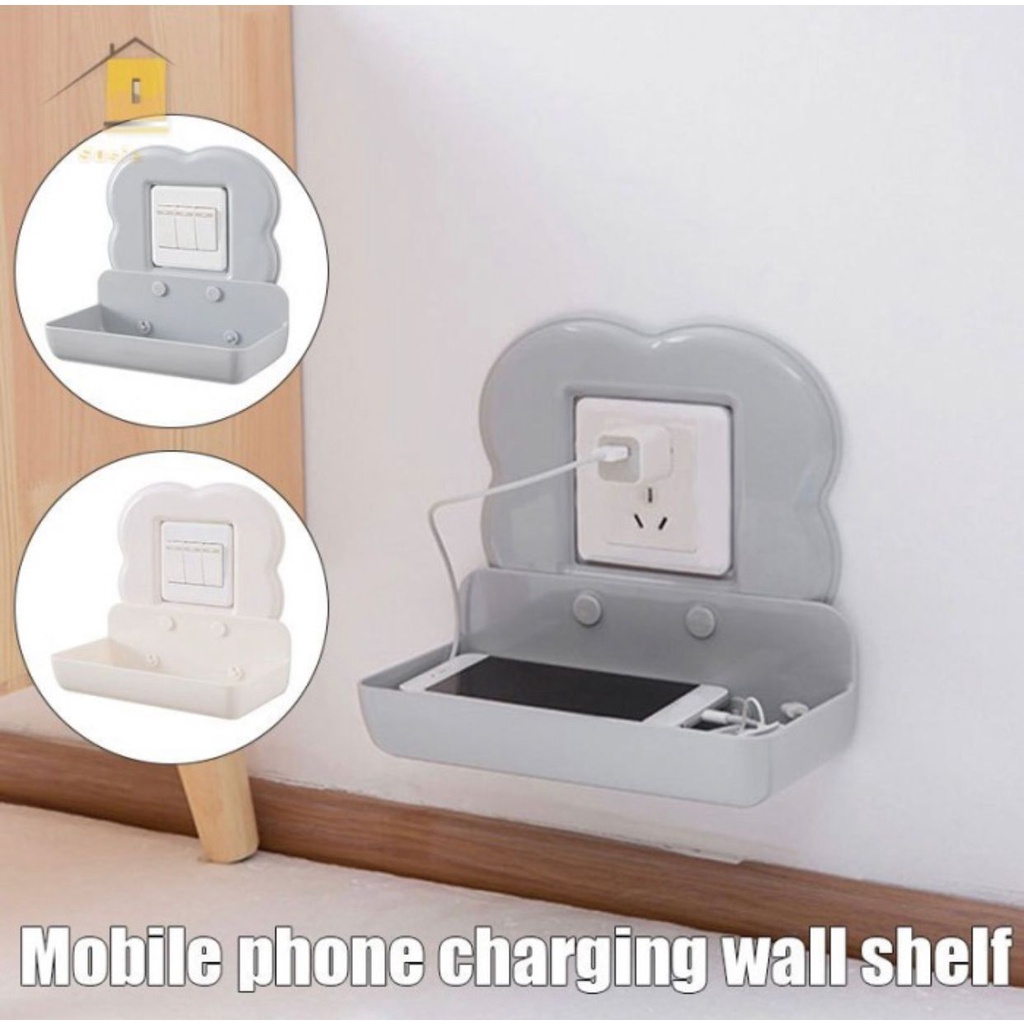 Jual Rak Charger handphone Tempel dinding stop kontak/ Rak Tempel ...