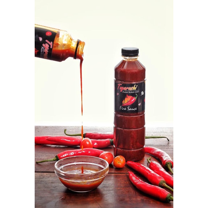 Jual togarashi fire sauce 500 ML level 1-5 saus bbq ala Richeese ...
